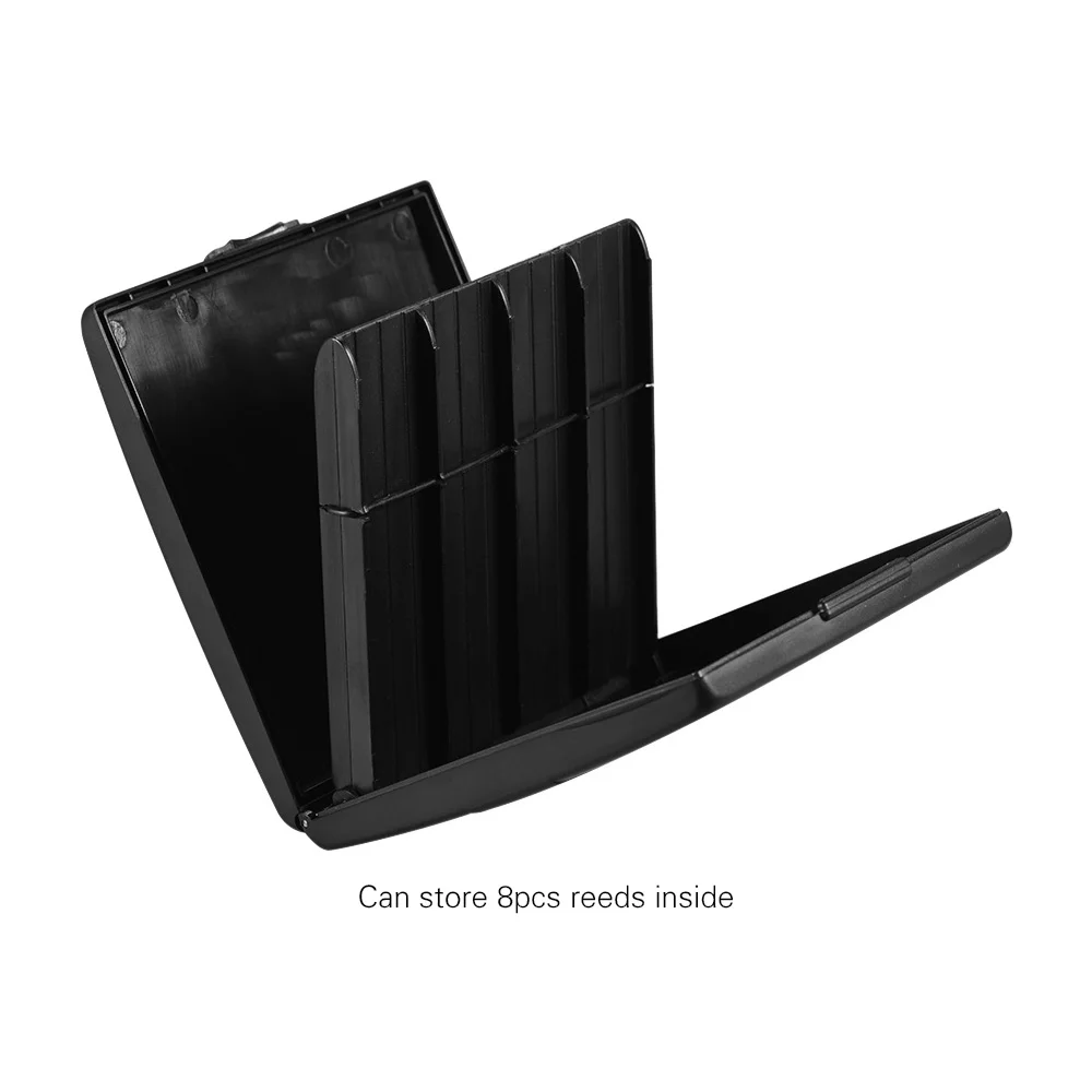 Quality Black Reeds Case Holder Box ABS 8pcs Reeds Capacity for Saxophone Sax Clarinet Reeds Tools
Quality Black Reeds Case Holder Box ABS 8pcs Reeds Capacity for Saxophone Sax Clarinet Reeds Tools