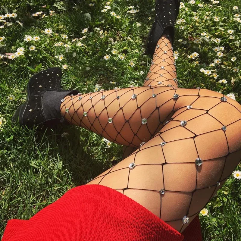 Sexy Women Glitter Crystal Diamond Fishnet Pantyhose Elastic High Waist Stockings Fish Net Mesh Tights
Sexy Women Glitter Crystal Diamond Fishnet Pantyhose Elastic High Waist Stockings Fish Net Mesh Tights