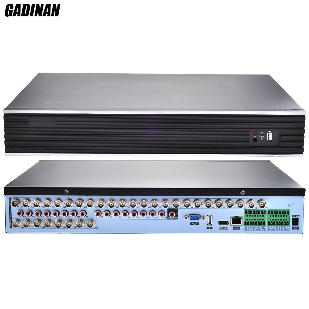 GADINAN 32CH AHDM 720P Гибридный DVR / HVR / NVR 3 в 1 двухстороннее аудио 16CH аудио поддержка 2 HDD порта полное кодирование видео в реальном времени
GADINAN 32CH AHDM 720P Гибридный DVR / HVR / NVR 3 в 1 двухстороннее аудио 16CH аудио поддержка 2 HDD порта полное кодирование видео в реальном времени