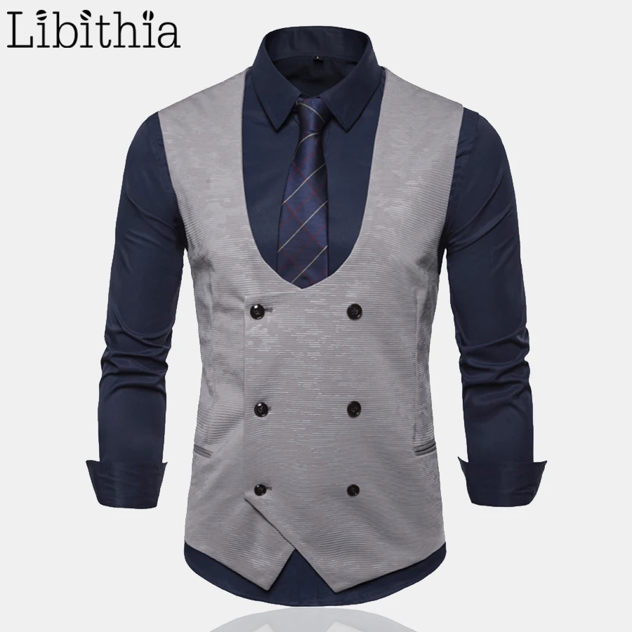 Men Causal Blazer Vest Obscure Striped Sleeveless Size S-2XL U-neck Waistcoats Grey Navy Black F144
Men Causal Blazer Vest Obscure Striped Sleeveless Size S-2XL U-neck Waistcoats Grey Navy Black F144