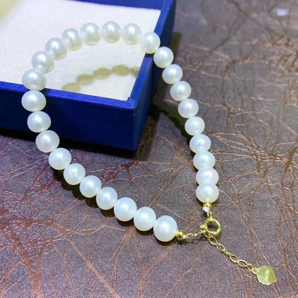 SHILOVEM 18k yellow gold Natural freshwater pearls Bracelets classic fine Jewelry women wedding Christmas gift new myml0606zz
SHILOVEM 18k yellow gold Natural freshwater pearls Bracelets classic fine Jewelry women wedding Christmas gift new myml0606zz