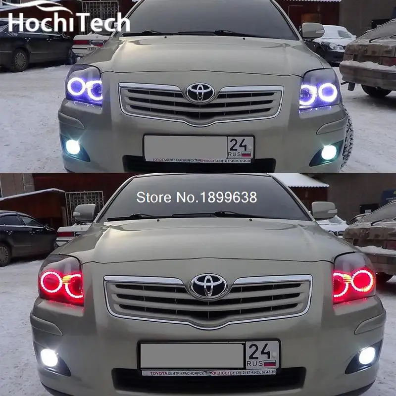 Для Toyota Avensis T250 RGB светодиодная фара halo angel eyes комплект автомобильные аксессуары