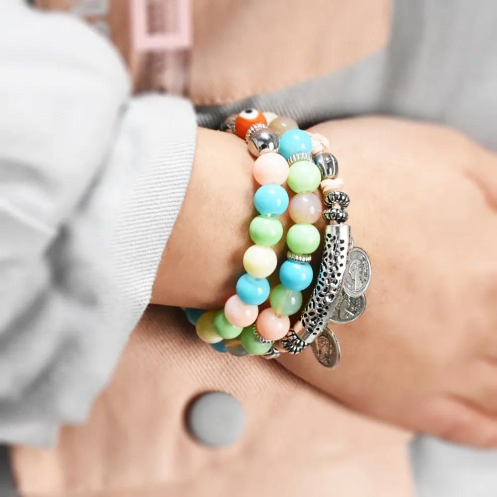 3 Pcs/set Bohemian Woven Multilayer Resin Beaded Bracelets For Women Chirden Coin Eye Leather Chain Arm Bracelet Bijoux Jewelry
3 Pcs/set Bohemian Woven Multilayer Resin Beaded Bracelets For Women Chirden Coin Eye Leather Chain Arm Bracelet Bijoux Jewelry