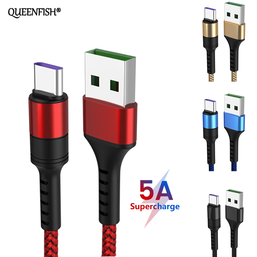 QUEENFISH 5A Магнитный кабель Micro usb type C супер быстрая зарядка для телефона магнитное