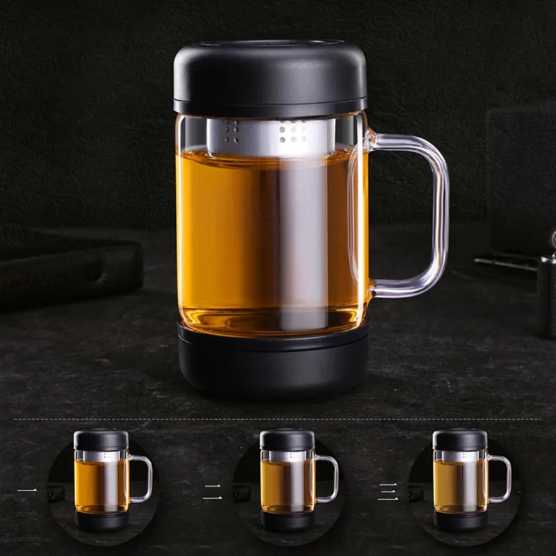 380ml Creative Clear Glass Water Bottle Men and Ms Tea Bottle Office Handgrip Tea Maker with Stainless Steel Tea Filter Teaware
380ml Creative Clear Glass Water Bottle Men and Ms Tea Bottle Office Handgrip Tea Maker with Stainless Steel Tea Filter Teaware