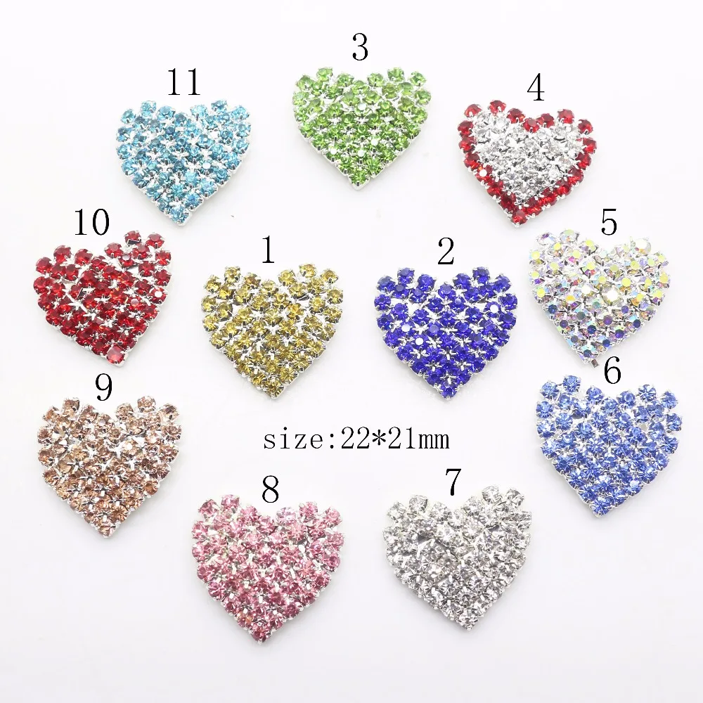 New Hot 10Pcs 21*22mm color Heart Diy jewelry Accessories color rhinestones pedestal embellishments caps Decoration mixing
New Hot 10Pcs 21*22mm color Heart Diy jewelry Accessories color rhinestones pedestal embellishments caps Decoration mixing