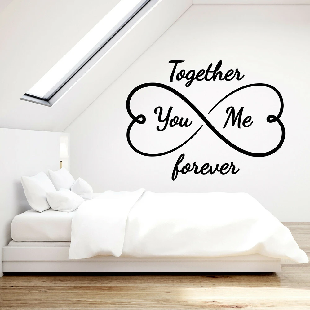 Love Vinyl Wall Decal for Master Bedroom You And Me Together Forever Infinity Hearts Art Stickers Home Interior Decor D630
Love Vinyl Wall Decal for Master Bedroom You And Me Together Forever Infinity Hearts Art Stickers Home Interior Decor D630