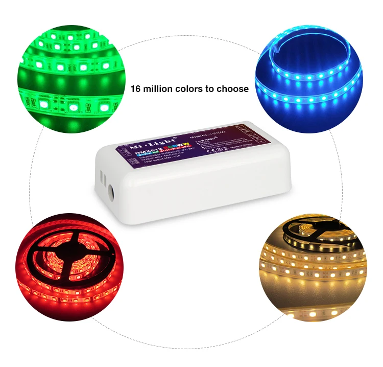 Mi Light FUTD02 DMX512 RGBWW/CW strip controller DC12V-24V Wireless 2.4G RF Wireless RGB+CCT DMX512 control panel controllable
Mi Light FUTD02 DMX512 RGBWW/CW strip controller DC12V-24V Wireless 2.4G RF Wireless RGB+CCT DMX512 control panel controllable