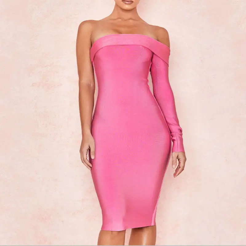 Free shipping fashion Sexy women bodycon bandage dress vestido one-shoulder evening club party spring autumn dresses pink dress
Free shipping fashion Sexy women bodycon bandage dress vestido one-shoulder evening club party spring autumn dresses pink dress