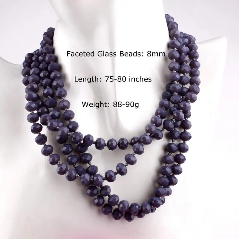 25 Colors 2019 Hot Sale Long Strand Knotted Faceted Glass Beaded Layered Necklace for Women Fashion Necklace Wholesale
25 Colors 2019 Hot Sale Long Strand Knotted Faceted Glass Beaded Layered Necklace for Women Fashion Necklace Wholesale