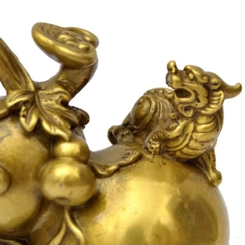 Exquisite Bronze Carving Chinese Fengshui Bronze Wealth Pixiu Beast Cucurbit Gourd Statue Sculpture
Exquisite Bronze Carving Chinese Fengshui Bronze Wealth Pixiu Beast Cucurbit Gourd Statue Sculpture