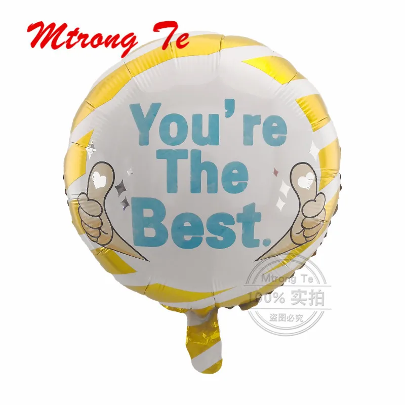 10pcs 18inch Round You Are The Best Balloons Best Wishes Congrats Foil Balloons Party Supplies Helium Globos Party Decoration
10pcs 18inch Round You Are The Best Balloons Best Wishes Congrats Foil Balloons Party Supplies Helium Globos Party Decoration