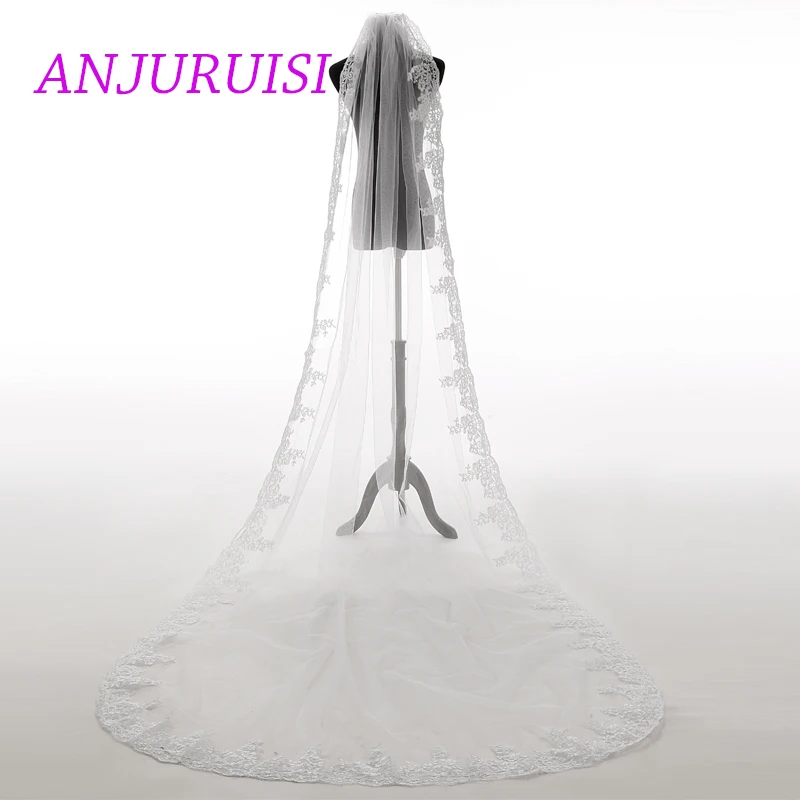 Новая Элегантная Фата ANJURUISI с кружевными краями, однослойная свадебная фата, искусственная Свадебная Фата с расческой
Новая Элегантная Фата ANJURUISI с кружевными краями, однослойная свадебная фата, искусственная Свадебная Фата с расческой