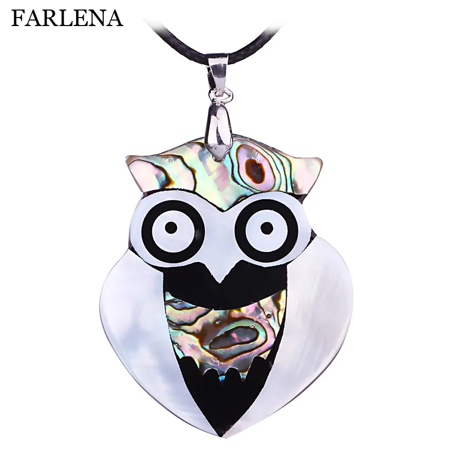 FARLENA Jewelry Fashion Owl Necklace Pendant for Women Men with Wax Rope Hand-stitched Natural Shell Necklace Unisex
FARLENA Jewelry Fashion Owl Necklace Pendant for Women Men with Wax Rope Hand-stitched Natural Shell Necklace Unisex