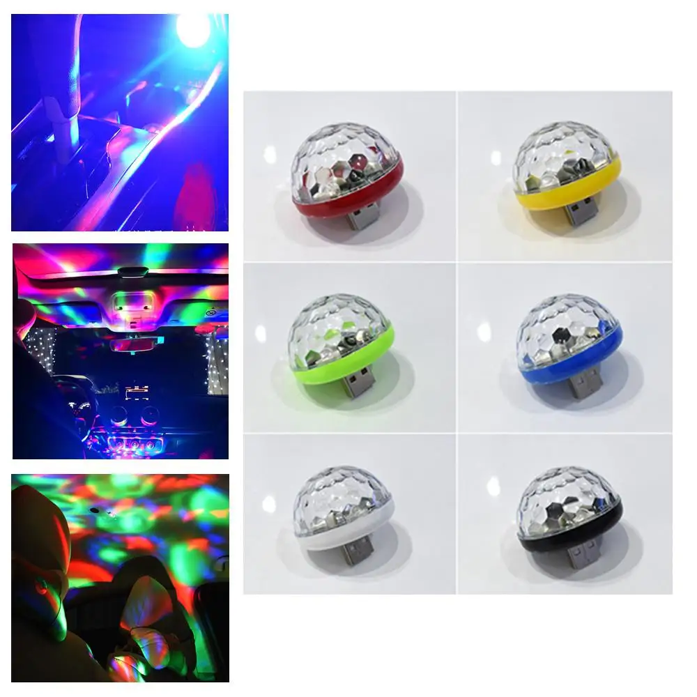 Мини USB Голосовое управление RGB светодиодный волшебный шар освесветильник DJ