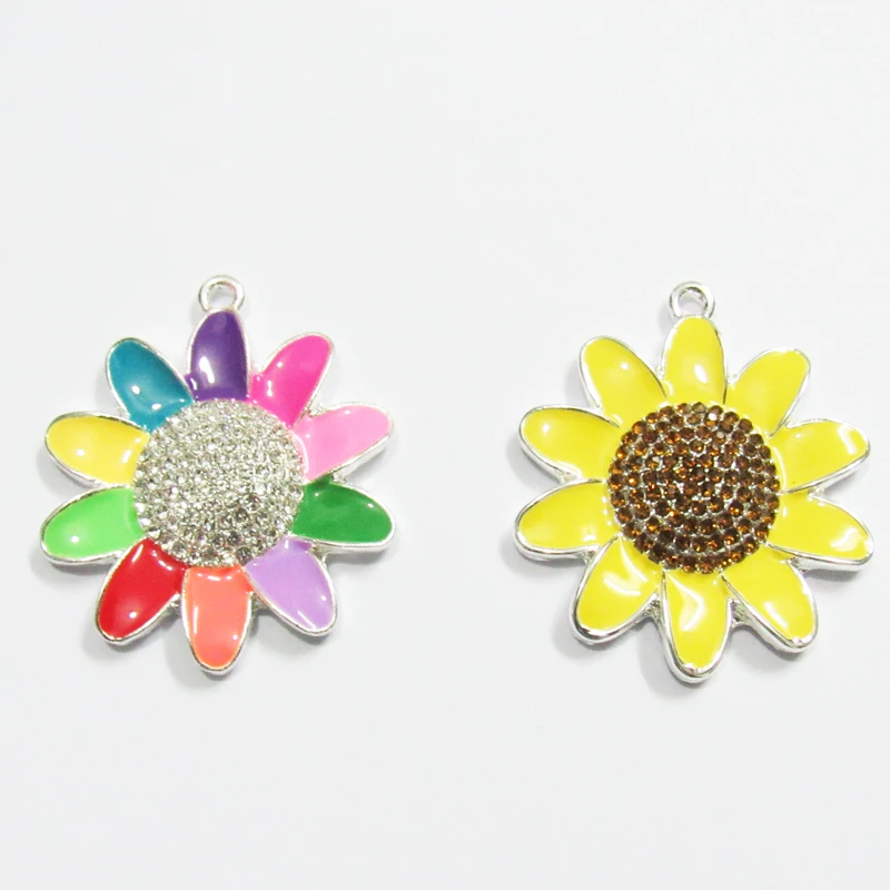 Newest 40mm 10pcs/bag Sunflower /Summery Enamel & Rhinestone Pendants For Fashion Chunky Kids Necklace
Newest 40mm 10pcs/bag Sunflower /Summery Enamel & Rhinestone Pendants For Fashion Chunky Kids Necklace