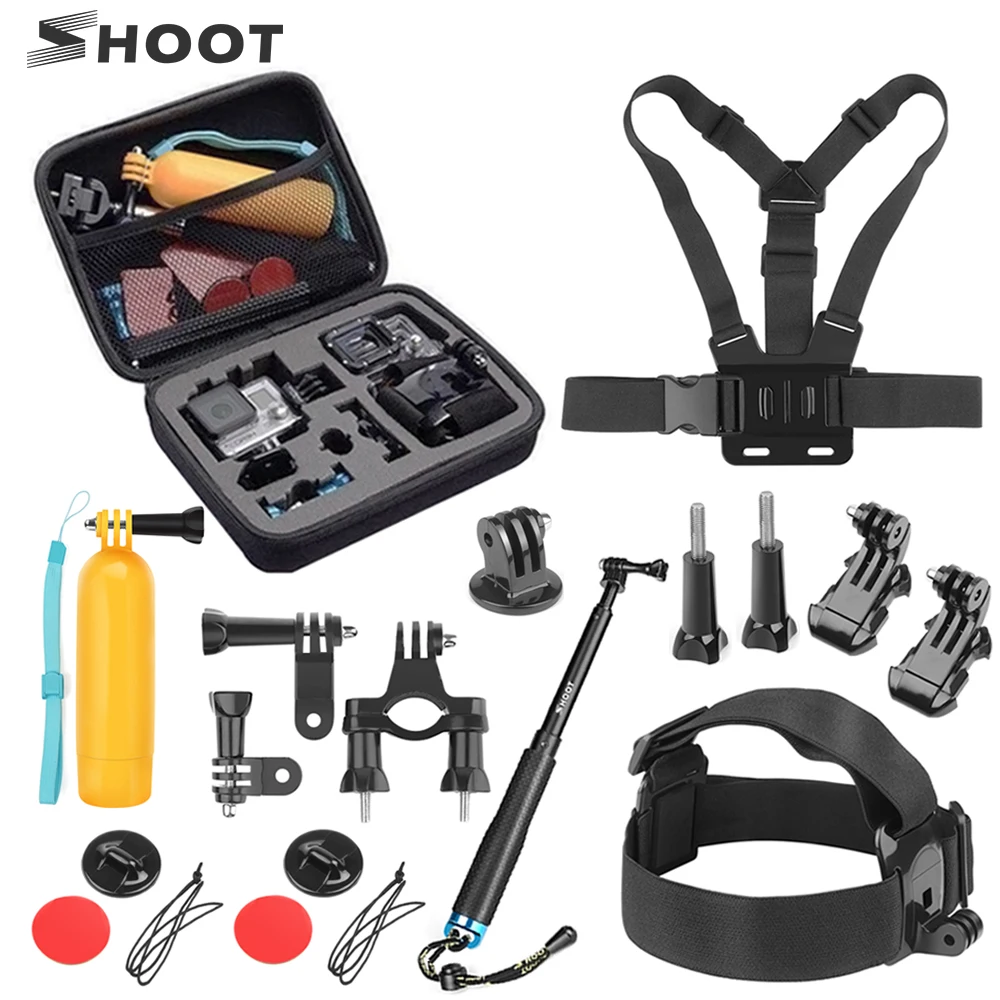 Shoot Action Camera Accessories Set for GoPro Hero 6 5 7 Black 4 3 Session Xiaomi Yi 4K Sjcam Sj4000 Chest Head Strap Mount Kits
Shoot Action Camera Accessories Set for GoPro Hero 6 5 7 Black 4 3 Session Xiaomi Yi 4K Sjcam Sj4000 Chest Head Strap Mount Kits
