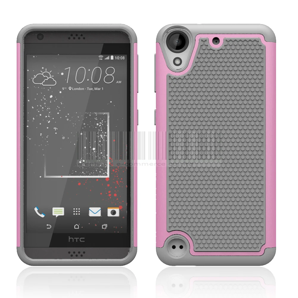 PC+Silicone Anti-shock Protective Rubber Armor Soft Case Skin Fundas For HTC Desire 530 630 Cover Cricket DESIRE 555 | Мобильные
