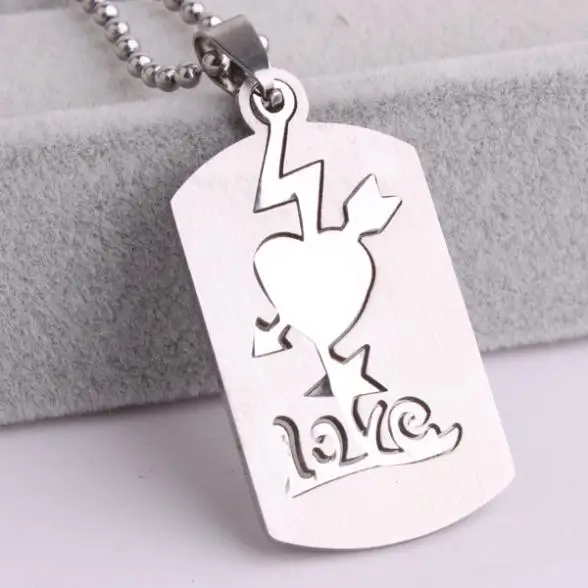 Square tags heart love star 316L Stainless Steel pendant necklaces bead chain for men women wholesale
Square tags heart love star 316L Stainless Steel pendant necklaces bead chain for men women wholesale