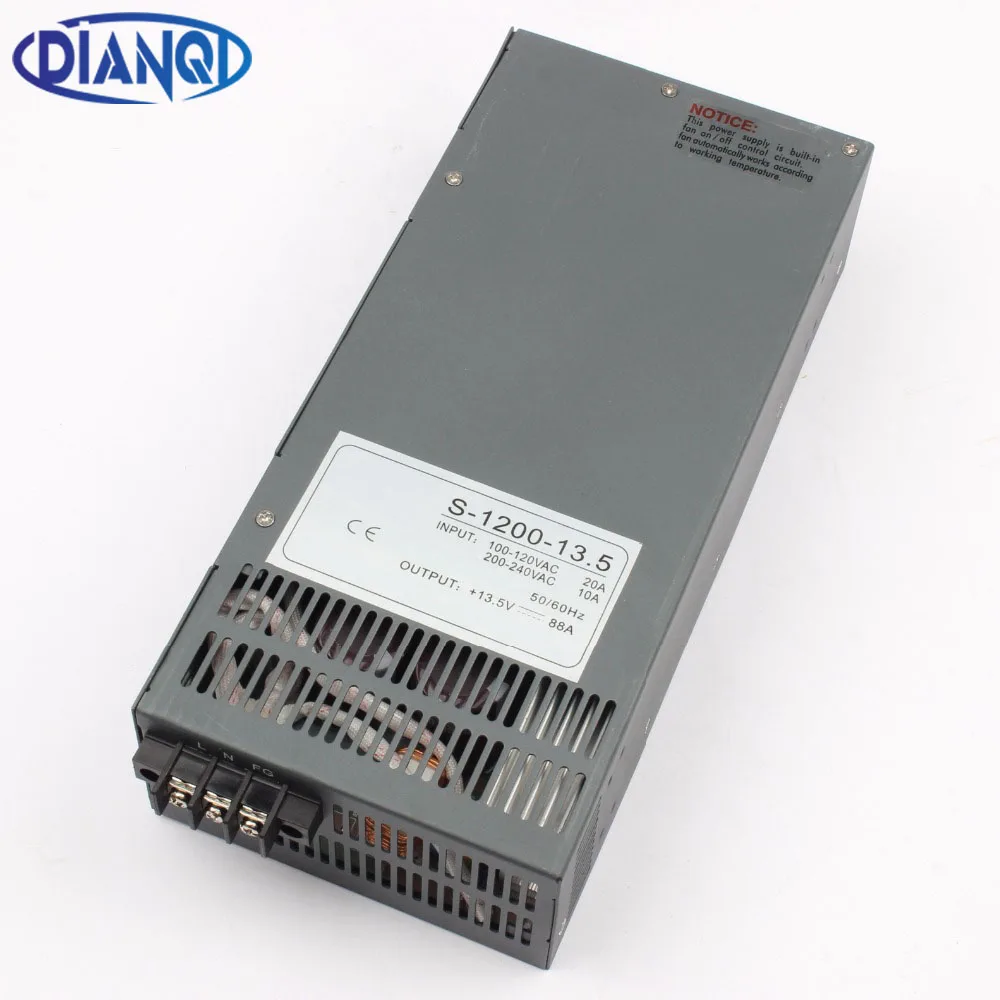 1200W 13.5V 88A Switching power supply for LED Strip light AC to DC power suply input 110v 220v 1200w ac to dc power supply
1200W 13.5V 88A Switching power supply for LED Strip light AC to DC power suply input 110v 220v 1200w ac to dc power supply