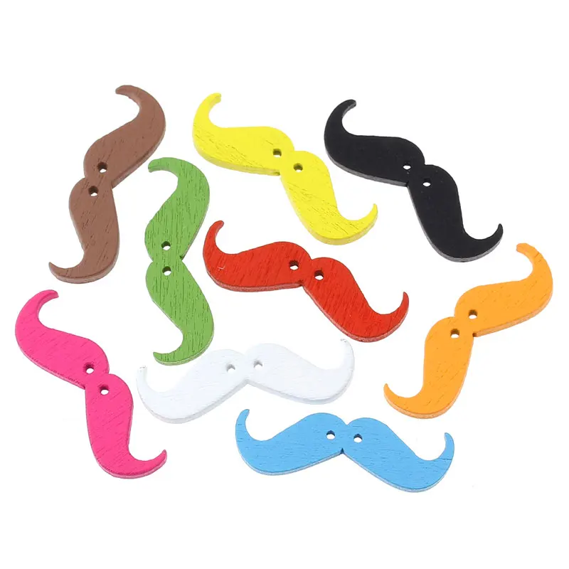100Pcs Mixed Colors Moustache Shape Wood Sewing Buttons 2 Holes Wooden Scrapbook Ornaments Findings 3.5x1.1cm
100Pcs Mixed Colors Moustache Shape Wood Sewing Buttons 2 Holes Wooden Scrapbook Ornaments Findings 3.5x1.1cm