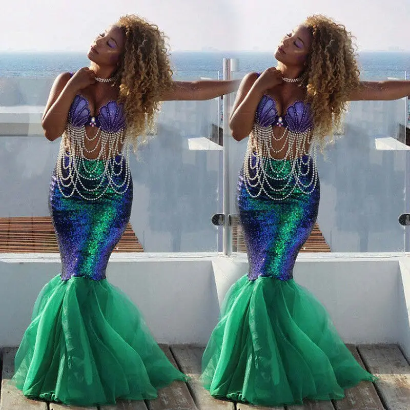 new Sexy green rose red Mermaid adult princess Womens Halloween cosplay Costume Fancy club Party Sequins Long Tail Skirt
new Sexy green rose red Mermaid adult princess Womens Halloween cosplay Costume Fancy club Party Sequins Long Tail Skirt