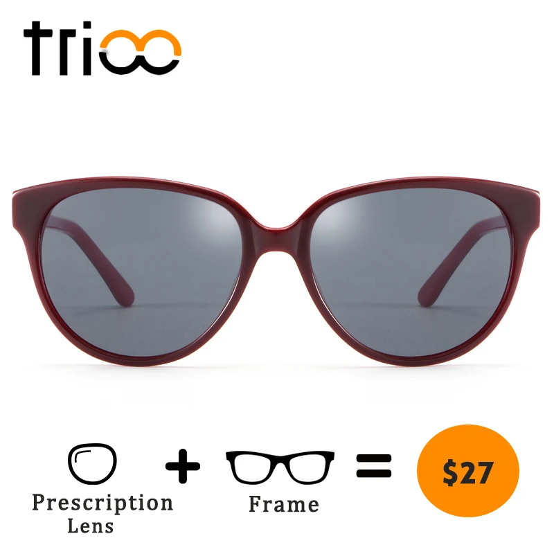 TRIOO Prescription Sunglasses for neearsighted driver UV400 Black Myopia Sun Glasses Acetate Tint Grey Brown Eyeglasses Diopter
TRIOO Prescription Sunglasses for neearsighted driver UV400 Black Myopia Sun Glasses Acetate Tint Grey Brown Eyeglasses Diopter