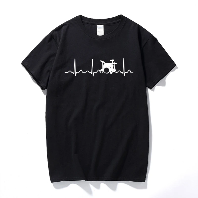 Men clothes High Quality Printed T Shirts Men'S Short Sleeve Top O-Neck Drums Drummer Heartbeat T-Shirt
Men clothes High Quality Printed T Shirts Men'S Short Sleeve Top O-Neck Drums Drummer Heartbeat T-Shirt