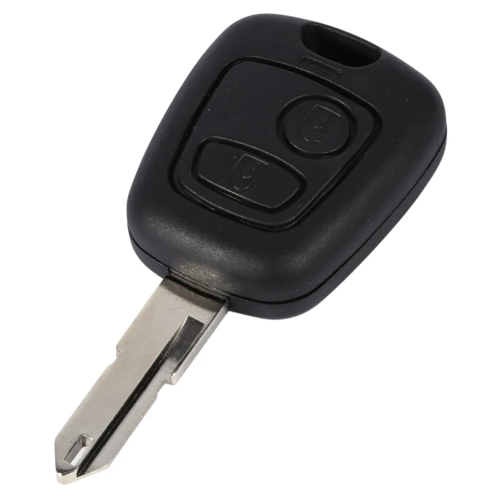 2 кнопки необработанный пустой лезвие дистанционный Автомобильный ключ брелок