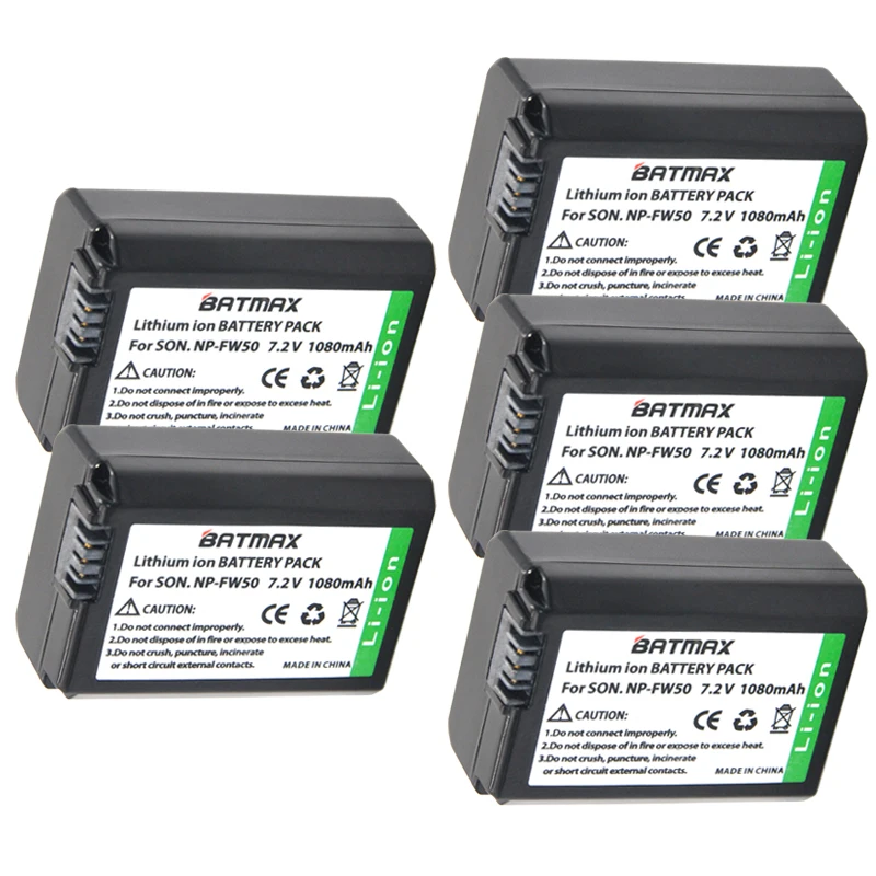 5Pcs NP-FW50 NPFW50 NP FW50 Battery Bateria Akku for Sony NEX-5 NEX-7 SLT-A55 A33 A55 A37 A3000 A5000 A5100 A6000 A6300 A7000
5Pcs NP-FW50 NPFW50 NP FW50 Battery Bateria Akku for Sony NEX-5 NEX-7 SLT-A55 A33 A55 A37 A3000 A5000 A5100 A6000 A6300 A7000