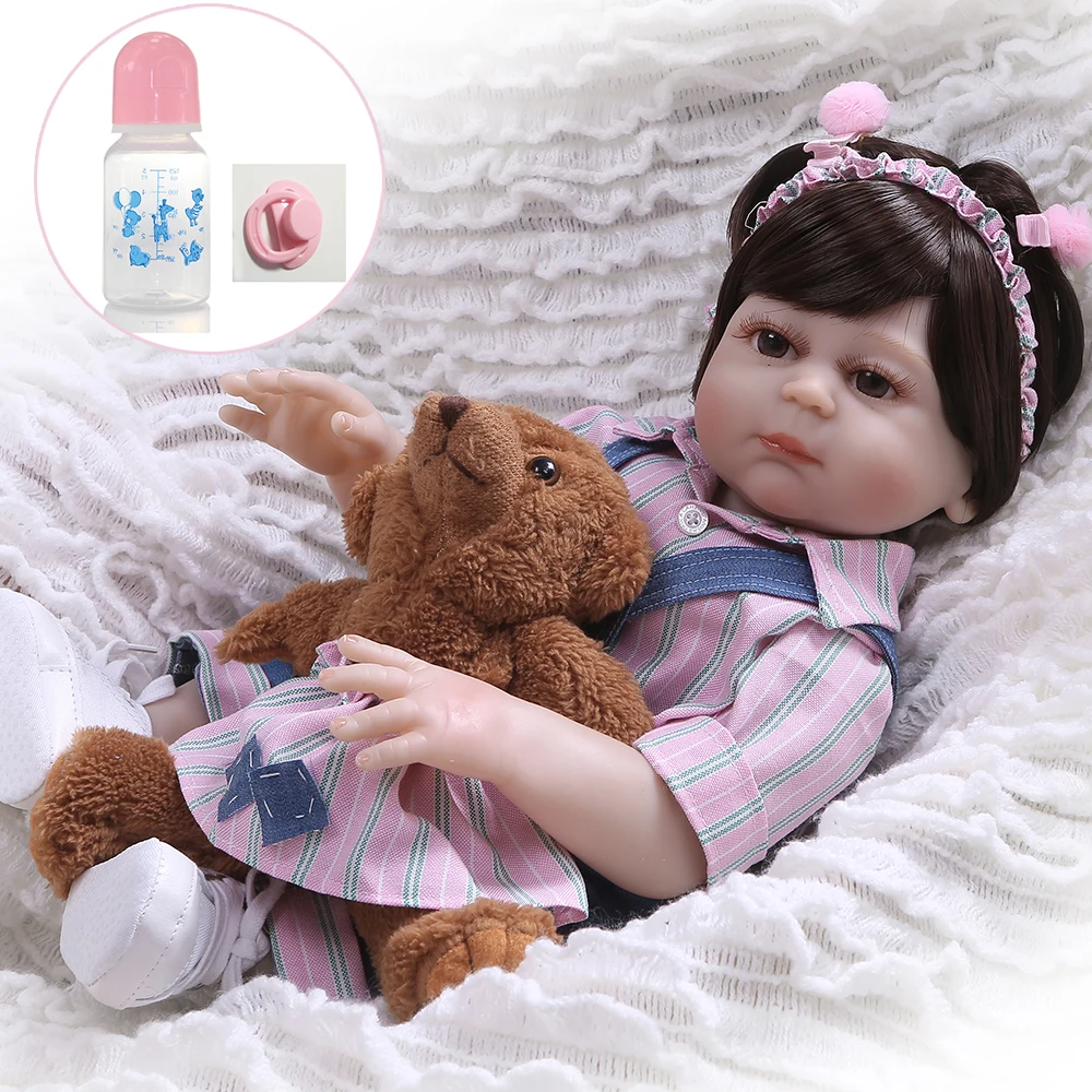 48cm whole Silicone Reborn Baby Girl Dolls Looking Newborn Baby Doll and cute stuffed animalsToddler favorite Birthday Gift N12
48cm whole Silicone Reborn Baby Girl Dolls Looking Newborn Baby Doll and cute stuffed animalsToddler favorite Birthday Gift N12