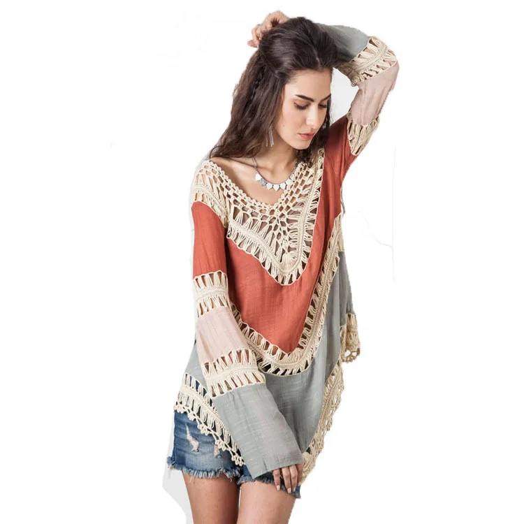 BYUAN Summer Loose Dress Ladies Hollow Sexy Beach Women Dress Shirt Patchwork Long Sleeve Cotton and Linen Women Dresses Clothes
BYUAN Summer Loose Dress Ladies Hollow Sexy Beach Women Dress Shirt Patchwork Long Sleeve Cotton and Linen Women Dresses Clothes