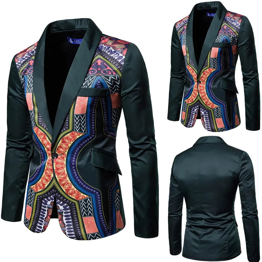 New African Men Print Blazers Club Suit Men Large Size Patchwork Long Sleeve Slim Fit Blazer Men Costume Homme Men Blazer
New African Men Print Blazers Club Suit Men Large Size Patchwork Long Sleeve Slim Fit Blazer Men Costume Homme Men Blazer