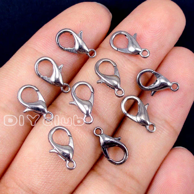 200pcs-Gun Black Tone Alloy Lobster Clasps Hooks For Necklace & Bracelet, Lobster Claw Clasp 12x7mm
200pcs-Gun Black Tone Alloy Lobster Clasps Hooks For Necklace & Bracelet, Lobster Claw Clasp 12x7mm