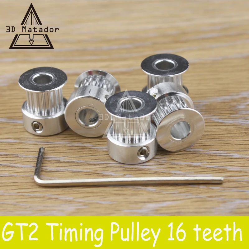 5pcs/lot 16-GT2-6 GT2 2gt Timing Pulley 16teeth (16 teeth) Alumium Bore 5mm for 3D printer GT2 belt Width 6mm Synchronous wheel
5pcs/lot 16-GT2-6 GT2 2gt Timing Pulley 16teeth (16 teeth) Alumium Bore 5mm for 3D printer GT2 belt Width 6mm Synchronous wheel