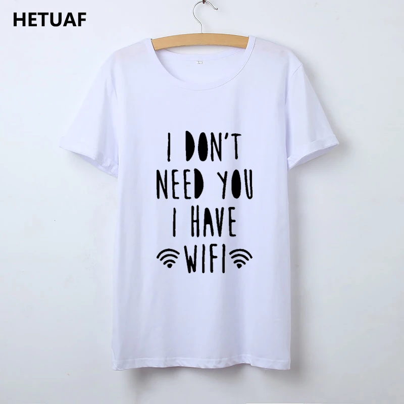HETUAF I Have Wifi T Shirt Women Summer Funny Woman Tshirt Top Hipster Tumblr Tee Shirt Femme Graphic Ulzzang Camisetas Mujer
HETUAF I Have Wifi T Shirt Women Summer Funny Woman Tshirt Top Hipster Tumblr Tee Shirt Femme Graphic Ulzzang Camisetas Mujer