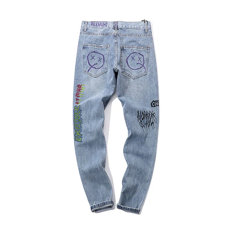 2019 New Men Skinny Jeans Skinny Slim Fit Stretchy Blue Jeans Cotton Lightweight Comfy Hip Hop Graffiti Hole
2019 New Men Skinny Jeans Skinny Slim Fit Stretchy Blue Jeans Cotton Lightweight Comfy Hip Hop Graffiti Hole