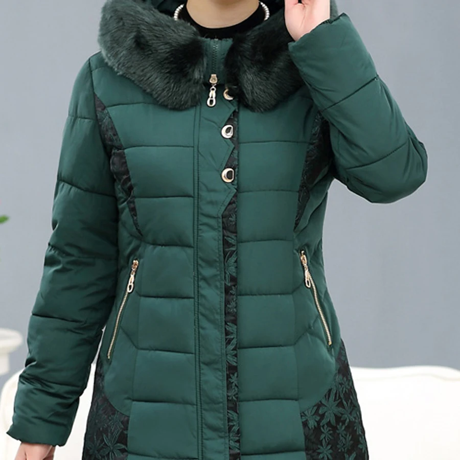 Женские куртки с капюшоном OHRYIYIE зимние плотные однотонные для мам 2020|coat fashion|manteau