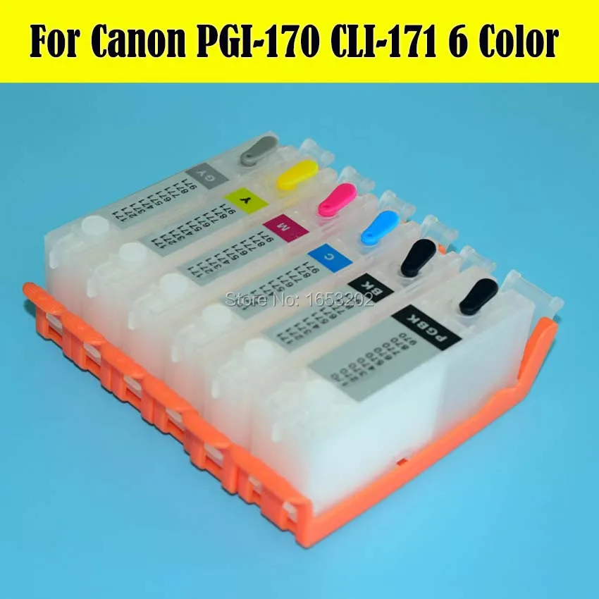 6 Color 170 171 Ink Cartridge For Canon PIXMA MG7710 Printer With PGI-170 CLI171 INK Cartridge Chip
6 Color 170 171 Ink Cartridge For Canon PIXMA MG7710 Printer With PGI-170 CLI171 INK Cartridge Chip
