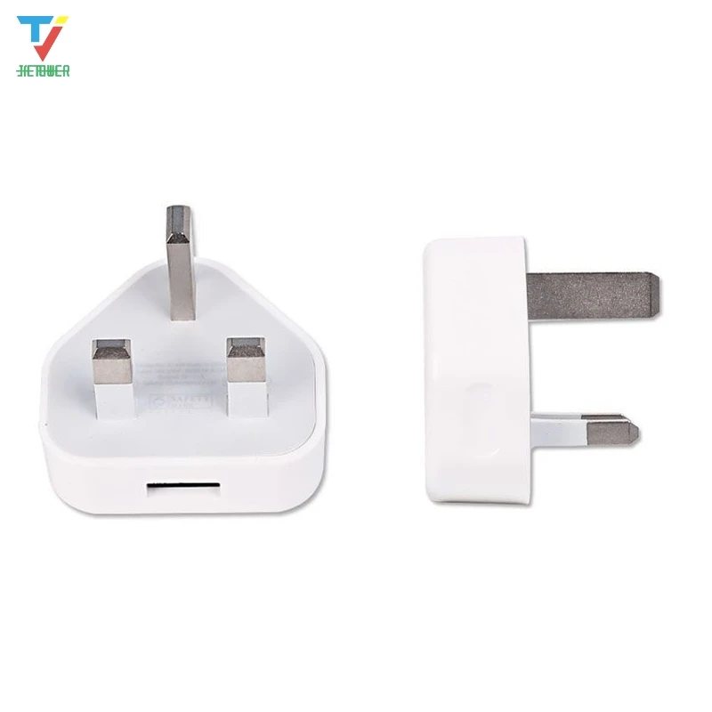 500 шт./лот белое для iphone X 8 штепсельная вилка британского стандарта USB зарядное