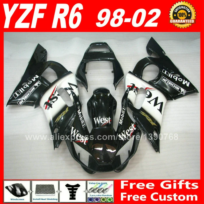 WEST схема Обтекатели fit для YAMAHA YZF R6 1998 1999 2000 2001 2002 детали из АБС-пластика yzfr6 98 99 00 01 02 обтекателя комплект P1I8
WEST схема Обтекатели fit для YAMAHA YZF R6 1998 1999 2000 2001 2002 детали из АБС-пластика yzfr6 98 99 00 01 02 обтекателя комплект P1I8