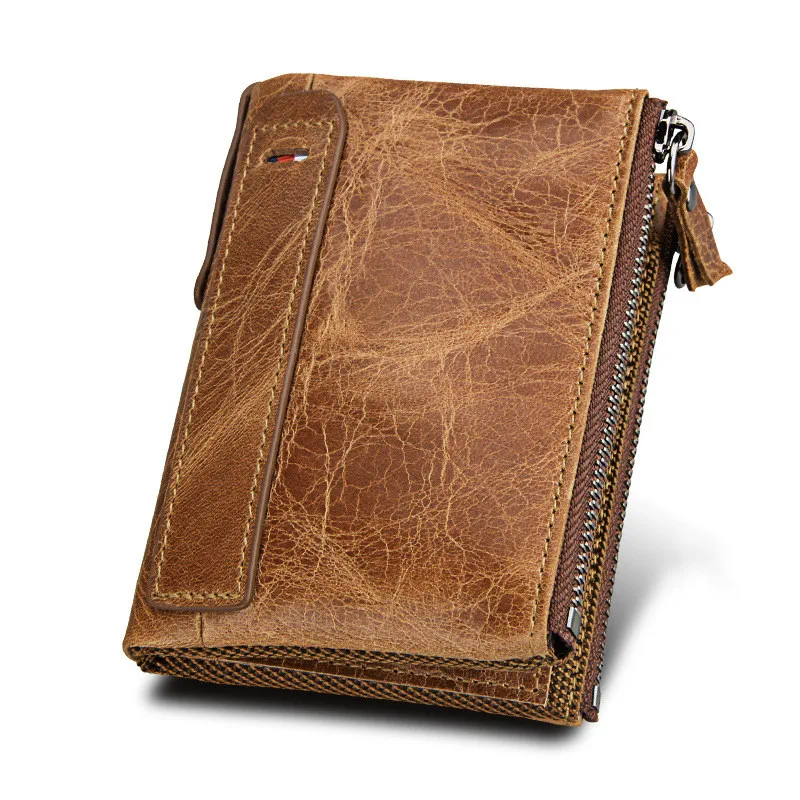 KEVIN YUN fashion vintage RFID genuine leather men wallets double zipper large capacity male card holder leather purse wallet
KEVIN YUN fashion vintage RFID genuine leather men wallets double zipper large capacity male card holder leather purse wallet