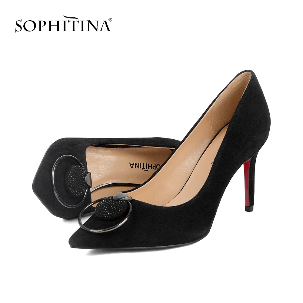 SOPHITINA Spring New High-quality Kid Suede Basic Pumps for Female Fashionable Metal and Rhinestone Decoration Party Shoes MC130
SOPHITINA Spring New High-quality Kid Suede Basic Pumps for Female Fashionable Metal and Rhinestone Decoration Party Shoes MC130