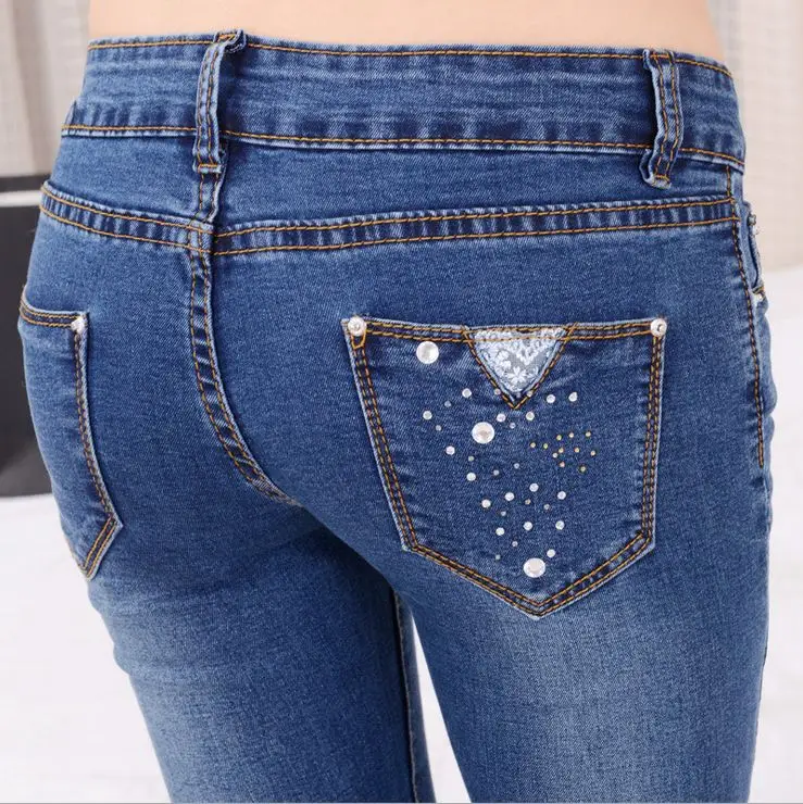 2017 Women New Skinny Pencil Pants Denim Trousers Jeans Embroidered Flares Diamond Slim Stretch For Femal Lace Casual
2017 Women New Skinny Pencil Pants Denim Trousers Jeans Embroidered Flares Diamond Slim Stretch For Femal Lace Casual