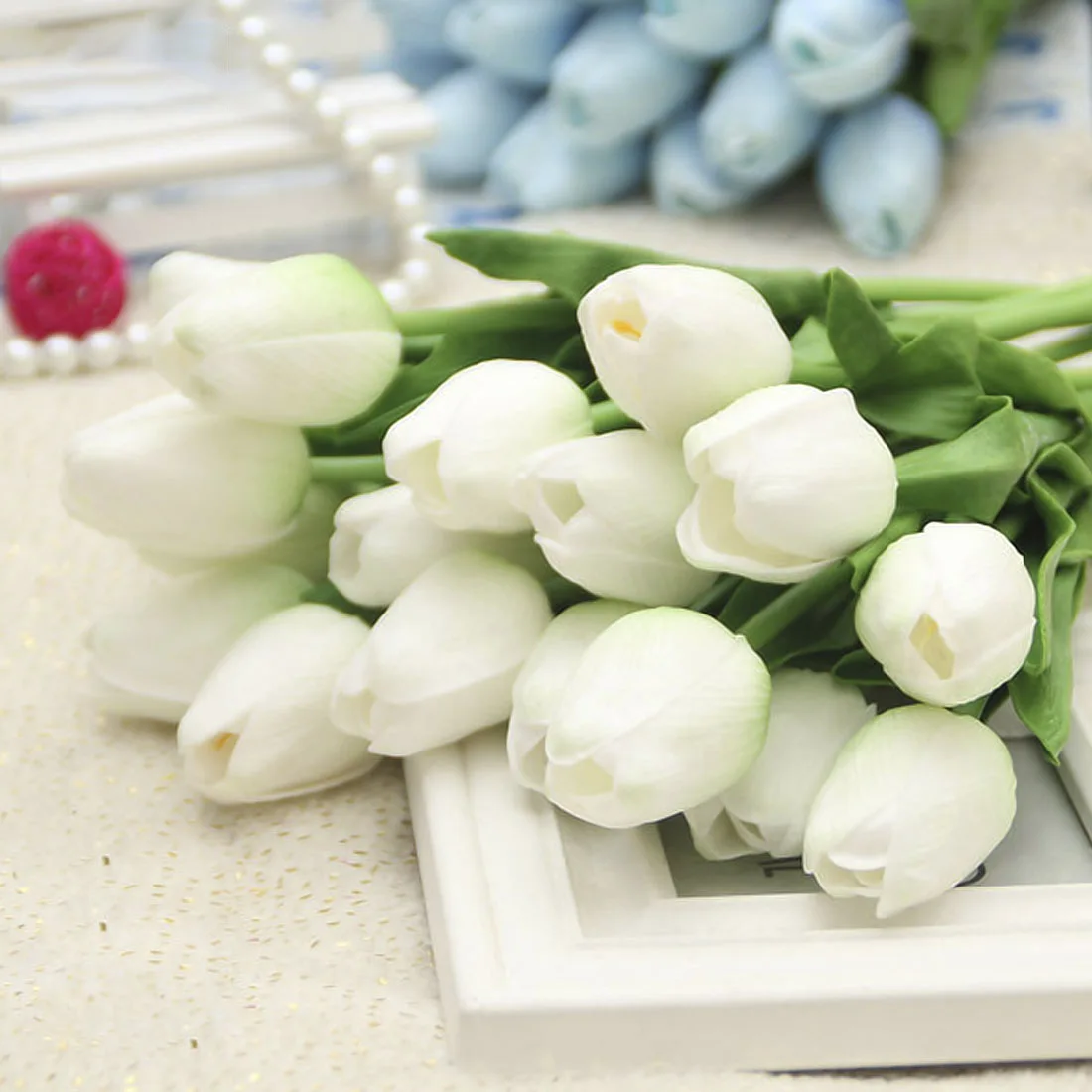 Home Wedding Party decoration Flower Tulip Artificial Flowers Real touch PU artificial para decoration Bouquet Tulip