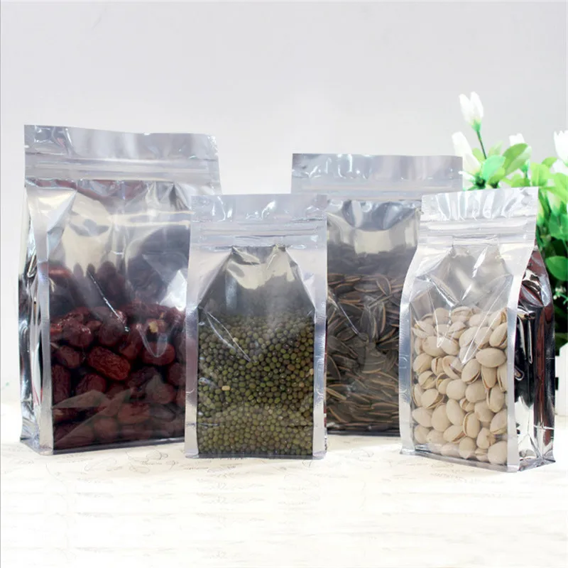 10 Pcs Translucence Food & Kitchen Storage Zip Lock Pouch Sliver Aluminum Foil Stand Up Plastic Bag Resealable Pouch Clear Front
10 Pcs Translucence Food & Kitchen Storage Zip Lock Pouch Sliver Aluminum Foil Stand Up Plastic Bag Resealable Pouch Clear Front