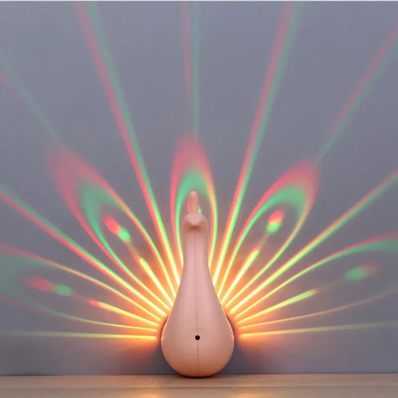 Peacock open screen projection colorful remote control home usb wall lighting/rainbow projection night lighting
Peacock open screen projection colorful remote control home usb wall lighting/rainbow projection night lighting