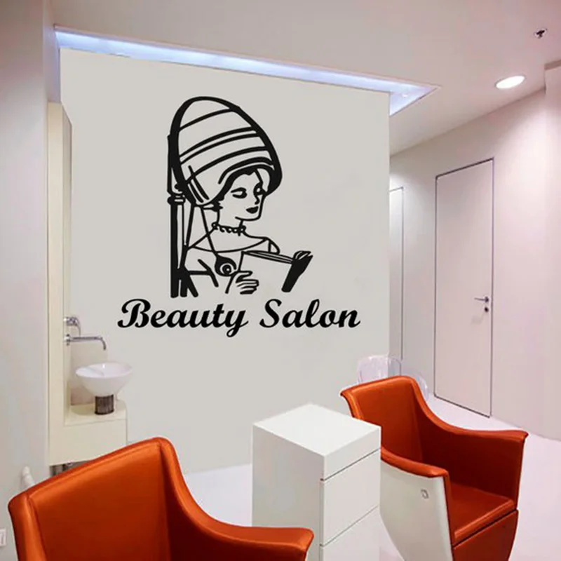 Beauty Salon Wall Decals Woman Face Wall Sticker Hair Salon Style Window Decor Art Design Removable Beauty shop Decoration H448
Beauty Salon Wall Decals Woman Face Wall Sticker Hair Salon Style Window Decor Art Design Removable Beauty shop Decoration H448