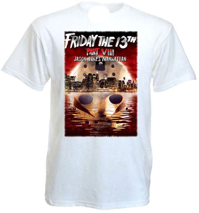 Пятница 13th v2 футболка белый фильм постер все размеры S-3XL | Мужская одежда