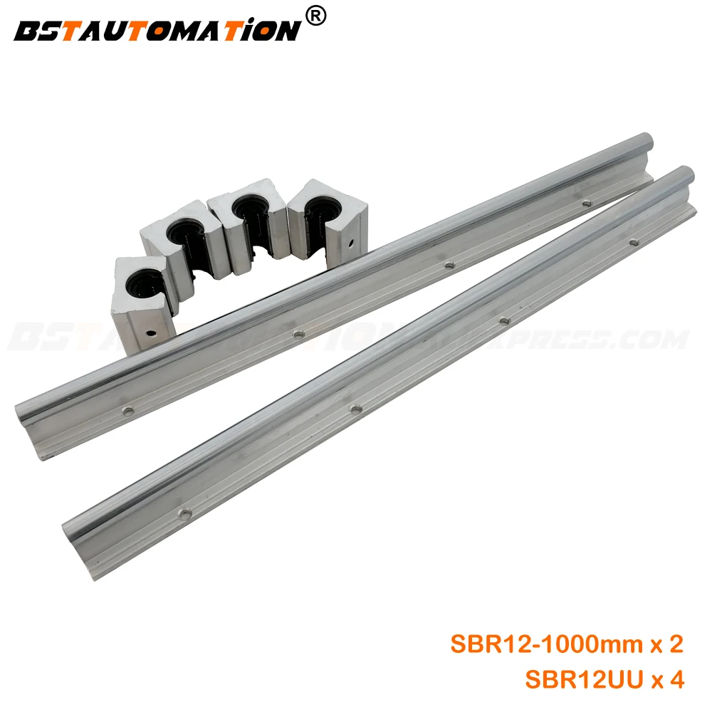 SBR12 Linear Round Guide 1000mm Shaft Rod Support With 4pcs SBR12UU Bearing Block For Built CNC Engraving Machine Parts
SBR12 Linear Round Guide 1000mm Shaft Rod Support With 4pcs SBR12UU Bearing Block For Built CNC Engraving Machine Parts
